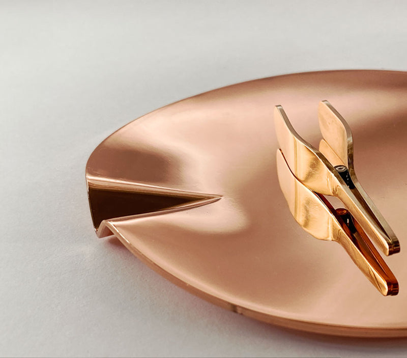Rose-gold Mae Accessories ashtray and clip